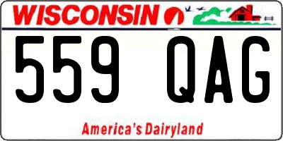 WI license plate 559QAG