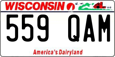 WI license plate 559QAM