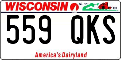 WI license plate 559QKS