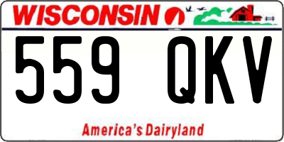 WI license plate 559QKV