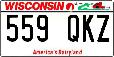 WI license plate 559QKZ