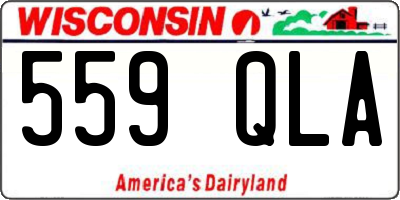 WI license plate 559QLA