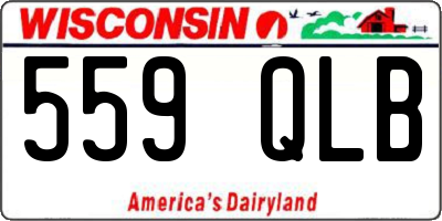 WI license plate 559QLB