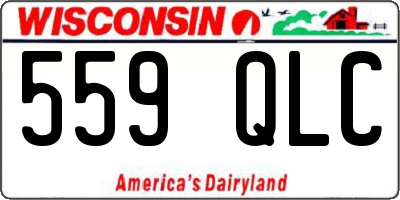 WI license plate 559QLC