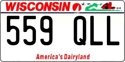 WI license plate 559QLL