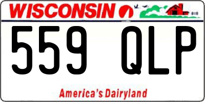 WI license plate 559QLP