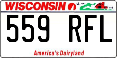 WI license plate 559RFL