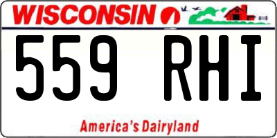 WI license plate 559RHI