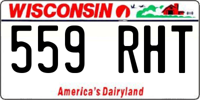 WI license plate 559RHT