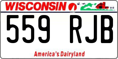 WI license plate 559RJB