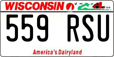 WI license plate 559RSU