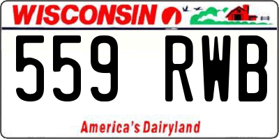 WI license plate 559RWB