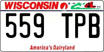 WI license plate 559TPB