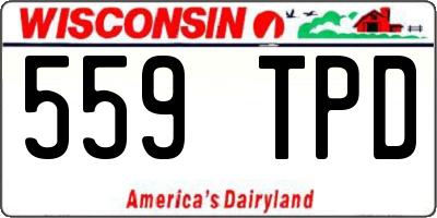 WI license plate 559TPD