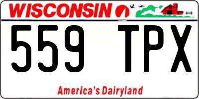 WI license plate 559TPX