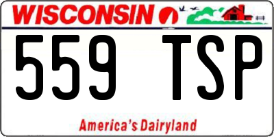 WI license plate 559TSP