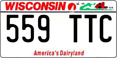 WI license plate 559TTC
