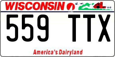 WI license plate 559TTX