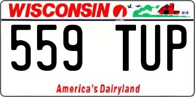 WI license plate 559TUP