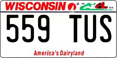 WI license plate 559TUS