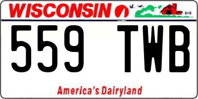WI license plate 559TWB