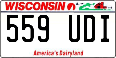 WI license plate 559UDI