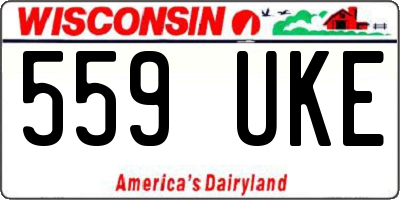 WI license plate 559UKE