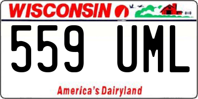WI license plate 559UML