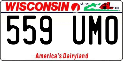 WI license plate 559UMO