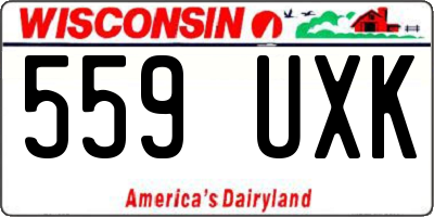 WI license plate 559UXK