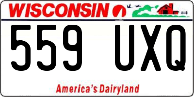WI license plate 559UXQ