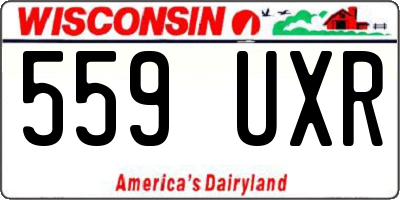 WI license plate 559UXR