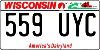 WI license plate 559UYC