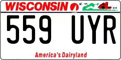 WI license plate 559UYR