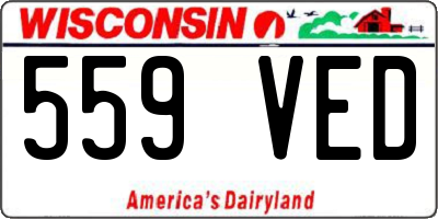 WI license plate 559VED