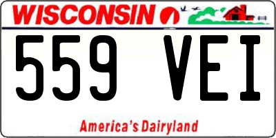 WI license plate 559VEI