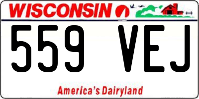 WI license plate 559VEJ