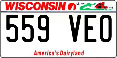 WI license plate 559VEO