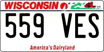 WI license plate 559VES
