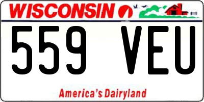 WI license plate 559VEU