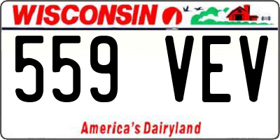 WI license plate 559VEV