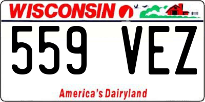 WI license plate 559VEZ