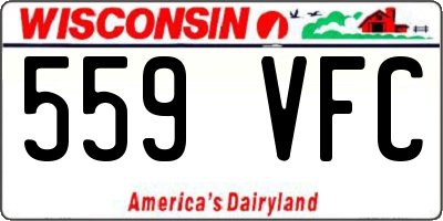 WI license plate 559VFC