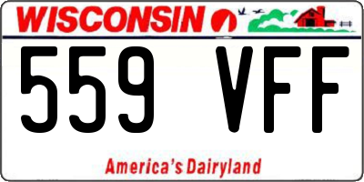 WI license plate 559VFF