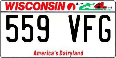 WI license plate 559VFG