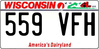 WI license plate 559VFH