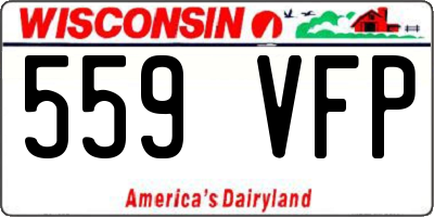 WI license plate 559VFP
