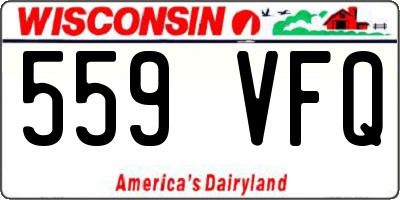 WI license plate 559VFQ