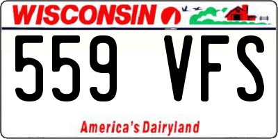 WI license plate 559VFS