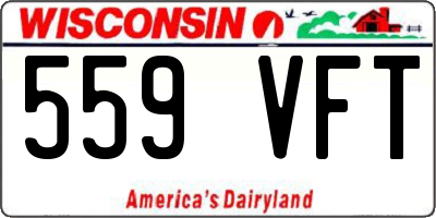 WI license plate 559VFT